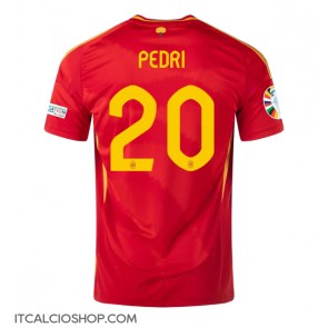 Spagna Pedri Gonzalez #20 Prima Maglia Europei 2024 Manica Corta